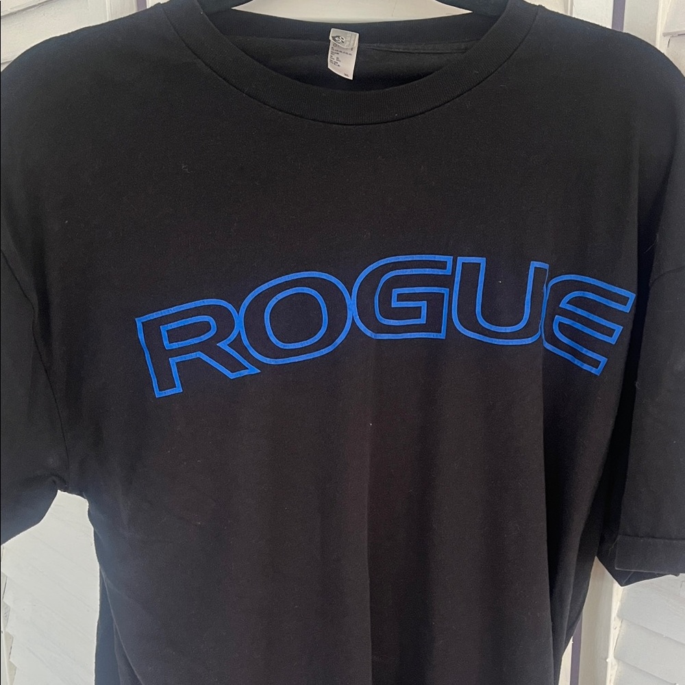 Rogue Men's Black Tee with Blue Logo
